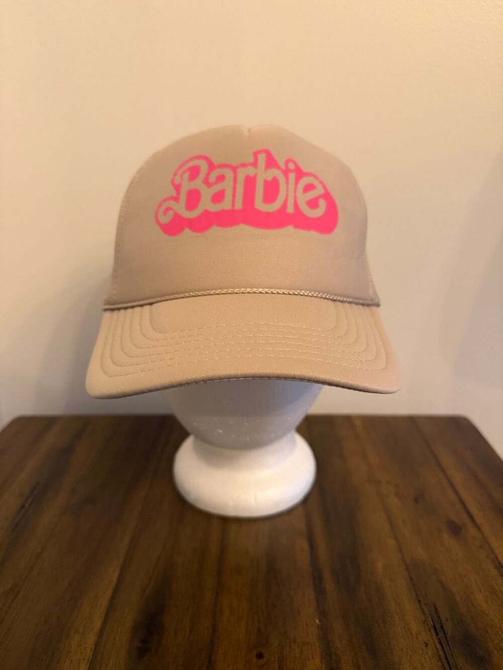 Barbie Tan Trucker Hat Adjustable